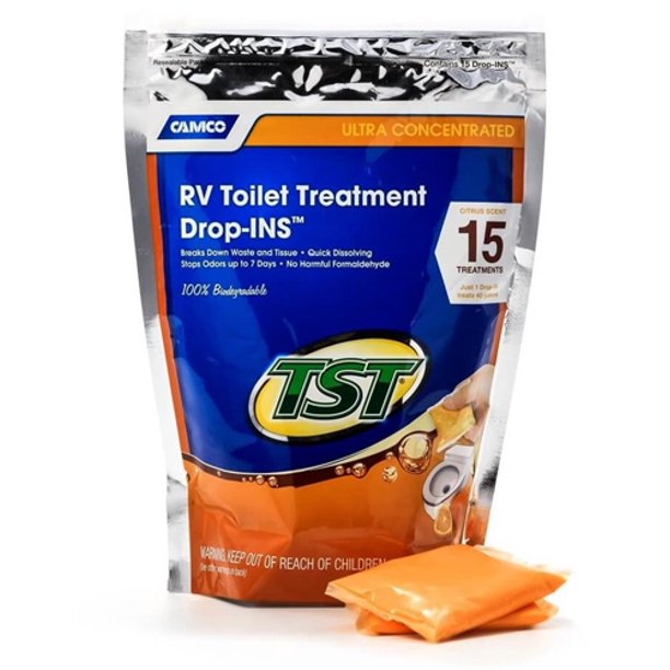 Camco 41189 Tst Orange Power Rv Toilet Treatment DropIns 4 Oz 15