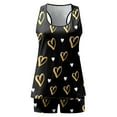 thumbnail image 3 of Baqcunre Womens Pajamas Valentine Day Heart Love Print Sleeveless Set Casual Vest Two Piece Suit(Black S-XXL),Lounge Sets For Women Pajama Set Womens Loungewear Set Holiday Outfits For Women 2023, 3 of 8