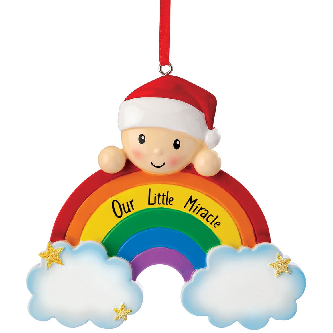 rainbow baby christmas ornament