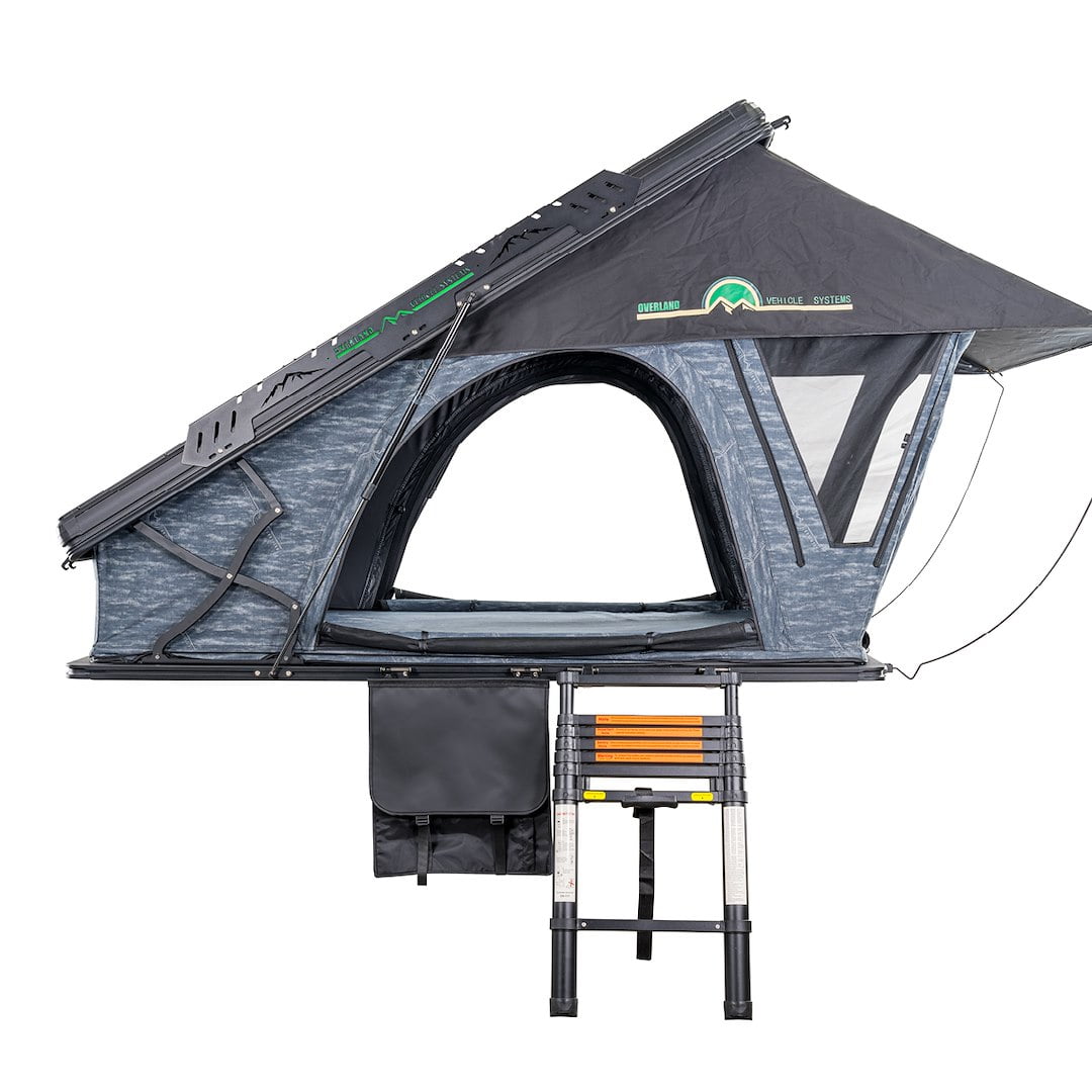XD Lhotse - Clamshell Aluminum Roof Top Tent, 2 Person, Grey Body & Black Rainfly