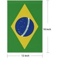 Brazil Garden Flags 12 x 18 Inches Double Sided Vivid Color and Fade