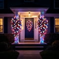 thumbnail image 4 of Dvumao Artificial Hanging Flower Basket, Red White Blue Petunia Flowers, Outdoor and Indoor Decorative Floral Arrange, 4 of 9