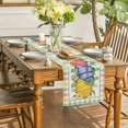 thumbnail image 2 of Happy Easter Table Runner and Placemats Set, Spring Bunny Table Runner and 4Pcs Plcemats, Seasonal Holiday Dining Table Decor for Kitchen Farmhouse Home Party Decorations, 2 of 6