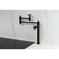thumbnail image 2 of Kingston Brass KS3700CG Fuller Deck Mount Pot Filler Faucet, Matte Black, 2 of 7