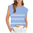 thumbnail image 1 of Blouses pour Femmes, T-Shirts pour Femmes, Mode T-Shirt Sans Manches à Col Rond Décontracté pour Femmes, 1 of 4