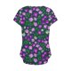 thumbnail image 4 of Tops de Algodón para Mujeres Cuello en V Moda Casual Manga Corta Primavera Verano Top para el Hogar Y Diario, 4 of 6
