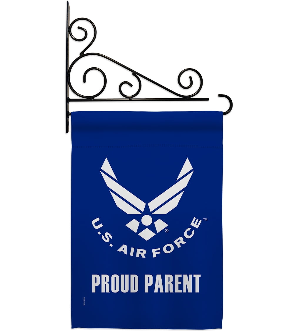Air Force Proudly Family Burlap Garden Flag Armed Forces Gift Yard House Banner 
