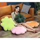 thumbnail image 3 of 2 pcs Throw Pillow Plush Cushion Floor Mat 3D Clover Four-leaf for Home Decor 19.7' Green + 15.7' Green, 3 of 5