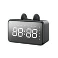 thumbnail image 3 of Portable Bluetooth Speaker with Digital Clock, USB Charging, Bluetooth V5.0, AUX Cable, Mobile Phone Stand, Alarm Clock, Night Light, 5W Output, High Sound Quality, Compact Size, 3 of 9