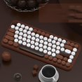 thumbnail image 4 of 308I Mini 84-Key Retro Round Keycaps Teclado Bluetooth Base Marrón Sunnimix Teclado bluetooth, 4 of 8