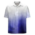 thumbnail image 5 of ZCFZJW Ombre Shirts for Men Lightweight Casual Summer Short Sleeve Button Down Beach Hawaiian T-Shirts Loose Regular Fit Beach Vacation Tees Tops Purple XXL, 5 of 5