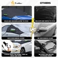 thumbnail image 3 of Funda para parabrisas de coche EcoNour para hielo y nieve con espejos laterales, color negro, 3 of 8