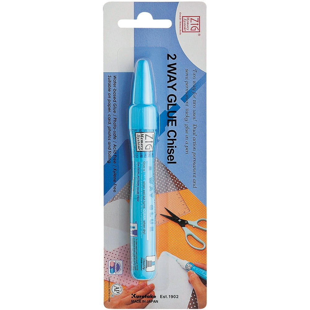 Zig 2Way Glue Pen Carded Chisel Tip
