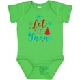 thumbnail image 3 of Inktastic Let It Snow, Snowflakes, Christmas - Red Blue Gray Boys or Girls Baby Bodysuit, 3 of 5