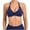 Navy, variant on ZyeKqe Deep V Neck Sport Bras for Women Cirss Cross Back Yoga Bras Low Coverage Wireless Workout Bras
