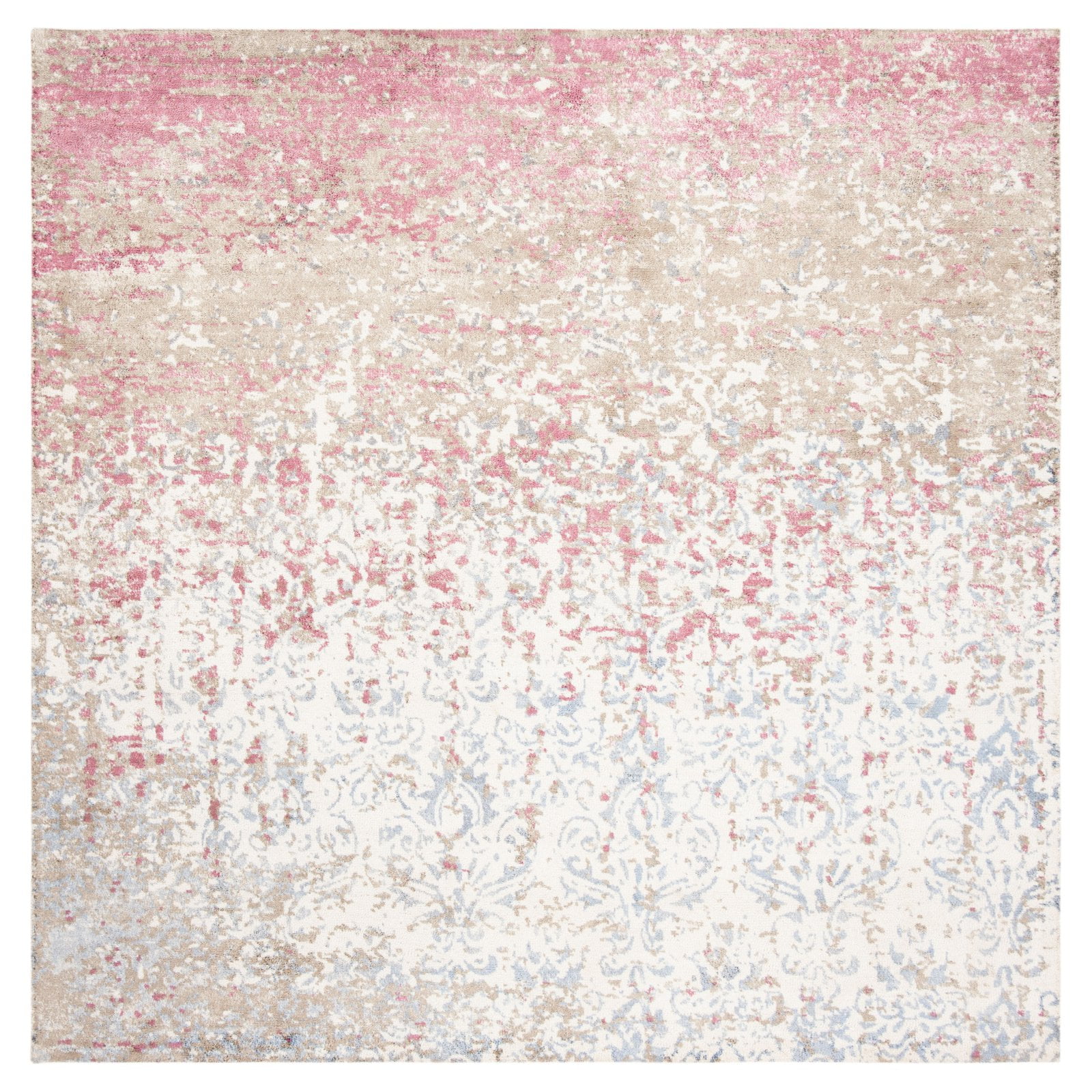 SAFAVIEH Expression Kliment Abstract Overdyed Runner Rug, Ivory/Blue, 2'6" x 8'