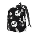 thumbnail image 1 of Goofa The Nightmare Before Christmas Pattern Durable Canvas Daypack - High-Quality Vintage Backpack, Compact & Versatile for Travel and Everyday Use-Medium, 1 of 5