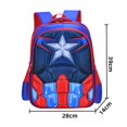 thumbnail image 2 of Kids Boys Iron Man/batman/spiderman/captain America/superman Print Backpack Rucksack Travel School Bags, 2 of 4