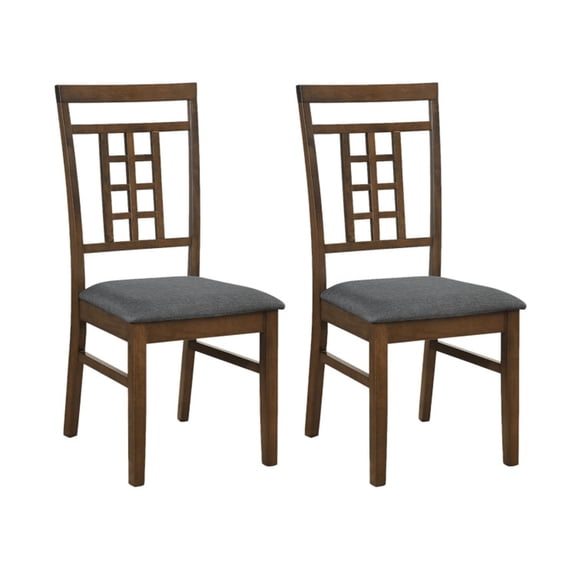 Furnibear Set of 2 Brown Dining Room Chairs Soft Foam Padded Back Kitchen and Dining Room Chairs Kitchen Chairs for Kitchen Living Room and Home Office Comfortable Dining Chairs