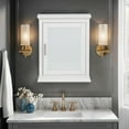 thumbnail image 2 of Linon Serenity Bathroom Medicine Cabinet, White, 2 of 12