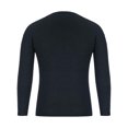 thumbnail image 5 of Fall Shirts for Men Casual Solid Round Neck Pullover Long Sleeve Sweater Slim Fit Bottoming Knit Top, 5 of 6