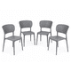 thumbnail image 1 of Set 4 Sillas Taurus Polipropileno Comedor Exterior Amobelli, 1 of 4