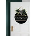 thumbnail image 3 of Hocus Pocus Co Door Sign Home Decor Round Wood Wreaths Wall Hanging Sign Farmhouse Porch Sign Front Door Decoration for Housewarming Gift All Seasons Holiday,11In, 3 of 5