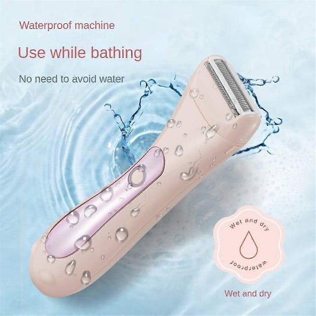 2in1 Electric Bikini Trimmer for Women Electric Shaver Wet/Dry Pink