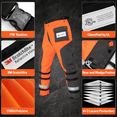 thumbnail image 4 of Technical Wrap Chainsaw Chaps by UL Class A 8 Layers Chainsaw Pants Apron Style Orange Black, 4 of 6