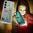 thumbnail image 6 of For Samsung S24 FE Luminous Case,Cute Christmas Tree Santa Elk Liquid Flowing Floating Moving Bling Sparkle Shockproof Glow In The Dark Cover For Galaxy S24 FE 6.7", 6 of 9