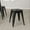 Black, variant on Merrick Lane Set of 4 18" High Backless Stacking Dining Stools with Durable Metal Frame in Purple