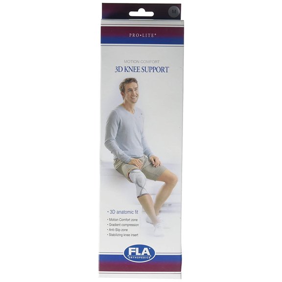 FLA PROLITE 3D Knee Support, White, Medium
