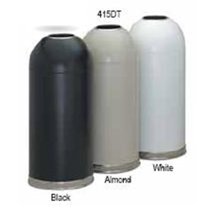 Witt 415DTBK Black 15 Gallon Dome Top Waste Receptacle