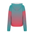 thumbnail image 5 of Kaemgyyd Sweatshirts for Women Loose Gradient Button Long Sleeve Hoodies Casual Trendy Drawstring Pullover with Pockets, 5 of 5