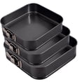 thumbnail image 3 of 18-26cm Square Shape Cake Tins Mold Non Stick Baking Bake Trays Pan Kitchen Dining Bar Bread Loaf Pate Toast Cakes Movable Pan (26cm), 3 of 7
