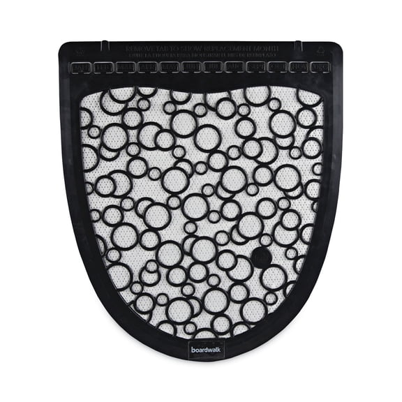 Boardwalk Urinal Mat 2.0, Rubber, 17.5 x 20, Black/White, 6/Carton