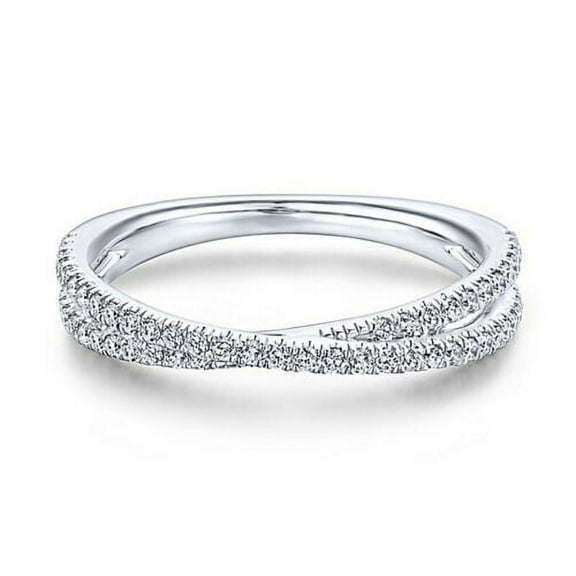 Women Simple Silver Rose Gold Cocktail Party Rings