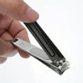 thumbnail image 2 of Unique Bargains 1 Pc Durable Vertical Pattern Nail Clippers Toenail Clippers Titanium Tone, 2 of 7
