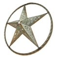 thumbnail image 3 of Farmhouse Country Galvanized 3D Star With Cut Out Scrolls Metal Circle Art Hanging - Indoor, Outdoor - Rusty Paint Rustic Design, 3 of 4