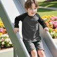 thumbnail image 3 of YUNAFFT Garçons & Filles T-Shirt Décontracté à Manches Longues Raglan à Blocs de Couleur Col Rond en Lycra Style Coton 2-15 Ans, 3 of 8