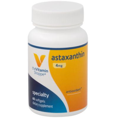 Astaxanthin (Solasta™) Branded Ingredient 4mg  Antioxidant From MicroAlgae That Supports Brain  Heart Health and Skin for Healthy Aging (60 Softgels) by The Vitamin (Best Astaxanthin Supplement Brand)