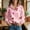 A3 Red, variant on Valentines Shirt for Women Ruffled Collar Tops Long Sleeve Shirts Pink Love Heart Print Casual Blouses Valentine's Day Tops Half Button Stripe Ruffled Stand Collar Graphic Pullover Top Red S-3XL