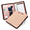 Rose Golden, variant on Black Grid 1 Inch 3 Ring Zipper Binder Leather Padfolio Portfolio Letter Size