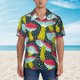 thumbnail image 2 of Fotbe Green Mushroom Camisa Hawaiana para Hombre Unisex – Camisa Casual de Verano con Botones de Manga Corta de Algodón y Lino,X-Large, 2 of 7