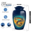 thumbnail image 2 of Snake small keepsake Urns for Adult Male Ashes set of 4 - Funeral Urn for Adult Women & Men - blue Cremation Urns for Adult Ashes Men - 1 Large Human Urn for mom and dad, 10&3 Inch, 2 of 7