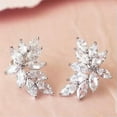 thumbnail image 2 of K-KED Women Cubic Zircon Delicate Jewelry Cute 925 Silver,Rose Gold Stud Earring A Pair-Silver, 2 of 6