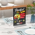 thumbnail image 2 of 3 Pack Acrylic Sign Holder 8.5 x 11 Inches, Clear Menu Stand, Vertical Flyer Display, Table Paper Holder, Desk Brochure, Plastic Sign Display for Restaurants, Office, Store, 2 of 7