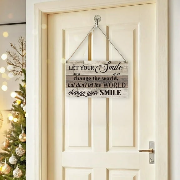 Farmhouse Wooden Sign under $5! Yannianjz Farmhouse Wooden Hanging Sign, Vintage Rural Wall Art, Country Home Decor, Kitchen Living Room Sign, Entryway Porch Decoration, Rustic Indoor Outdoor Decor