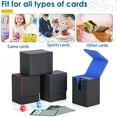 thumbnail image 3 of AMERTEER Faux Leather Card Storage Box Magnetic Multifunction TCG Trading Game Card Holder Organizer Large Capacity Sports Playing Card Case, 3 of 8