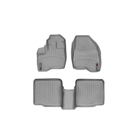 WeatherTech Custom Fit FloorLiners compatible with 2011-2014 Ford Explorer - 1st & 2nd Row, Grey